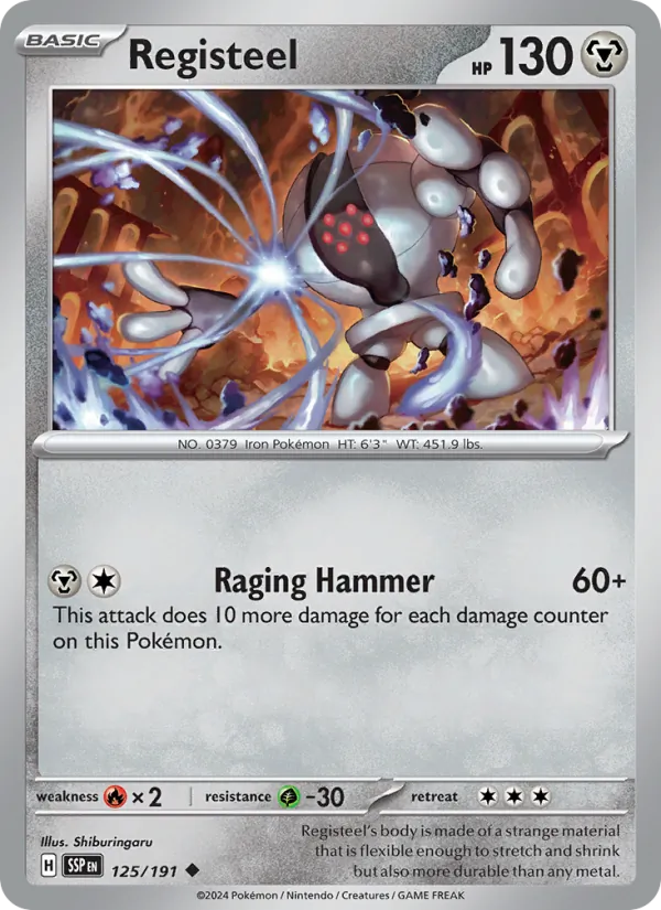 Registeel — Surging Sparks #125 (Pokémon TCG card)