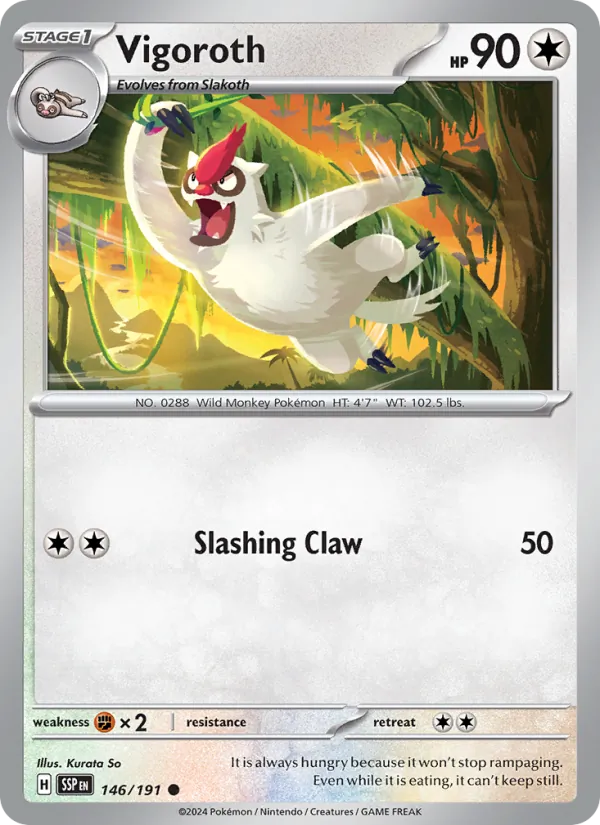 Vigoroth — Surging Sparks #146 (Pokémon TCG card)