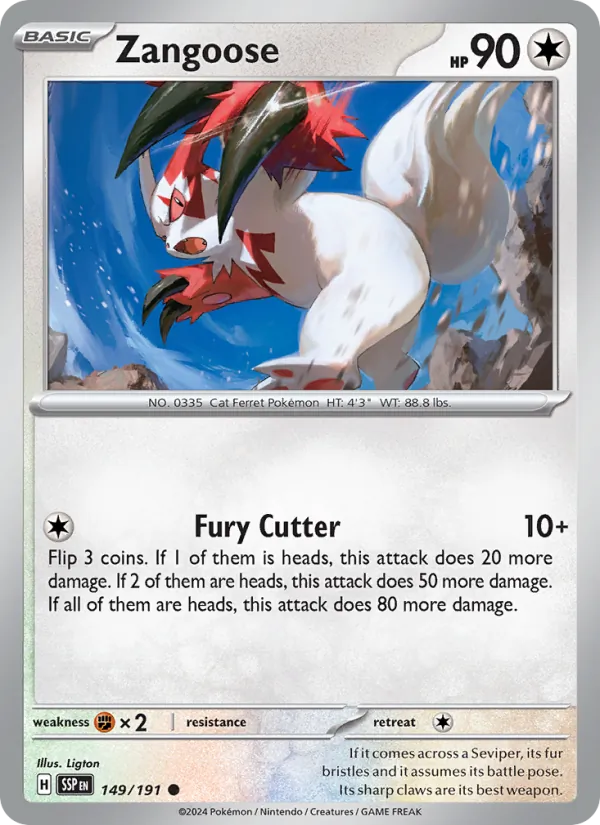 Zangoose — Surging Sparks #149 (Pokémon TCG card)