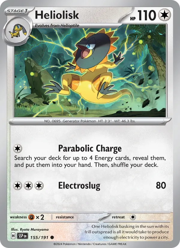 Heliolisk — Surging Sparks #155 (Pokémon TCG card)