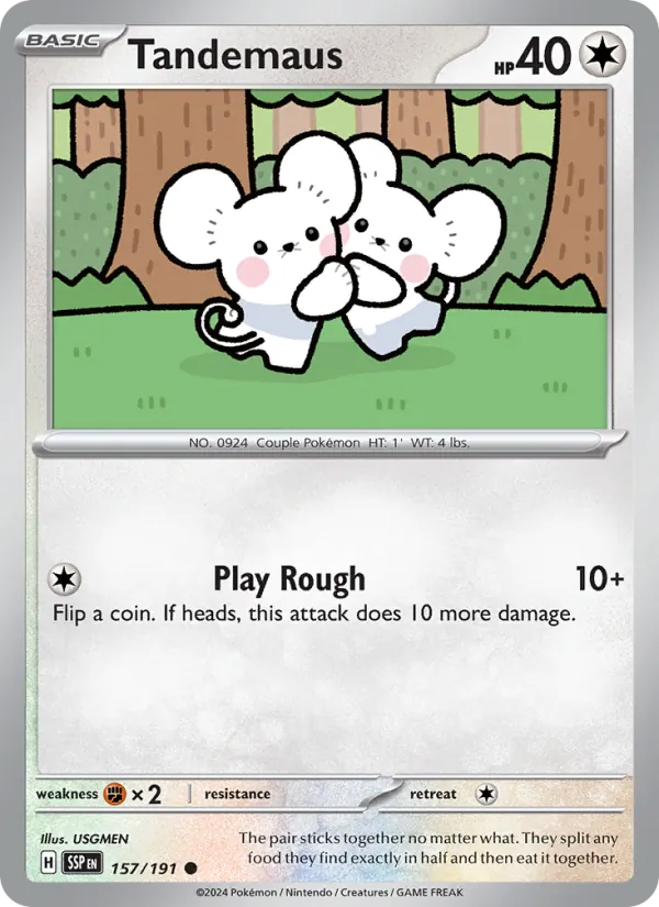 Tandemaus — Surging Sparks #157 (Pokémon TCG card)