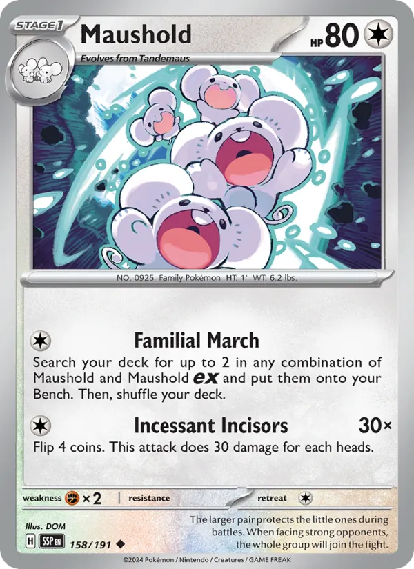 Maushold — Surging Sparks #158 (Pokémon TCG card)