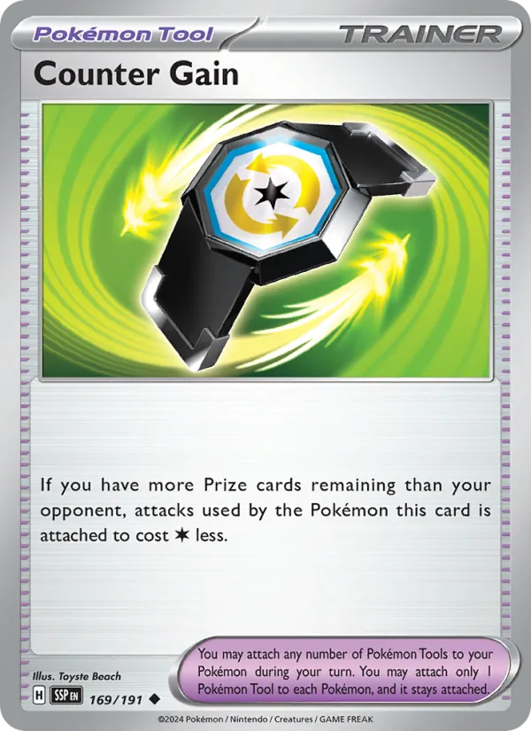 Counter Gain — Surging Sparks #169 (Pokémon TCG card)