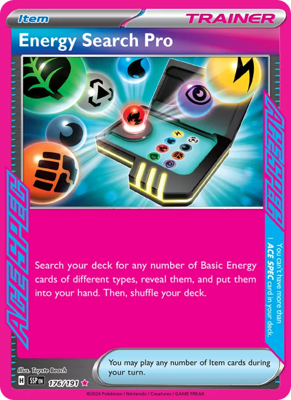 Energy Search Pro — Surging Sparks #176 (Pokémon TCG card)