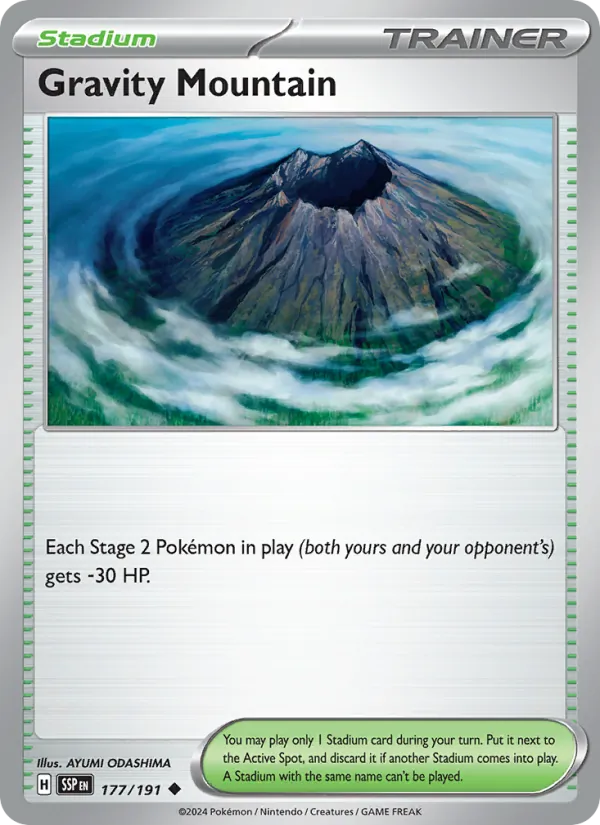 Gravity Mountain — Surging Sparks #177 (Pokémon TCG card)