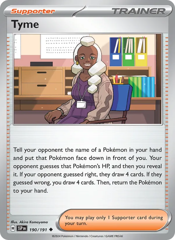 Tyme — Surging Sparks #190 (Pokémon TCG card)