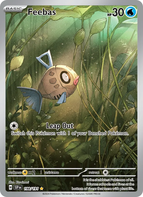 Feebas — Surging Sparks #198 (Pokémon TCG card)