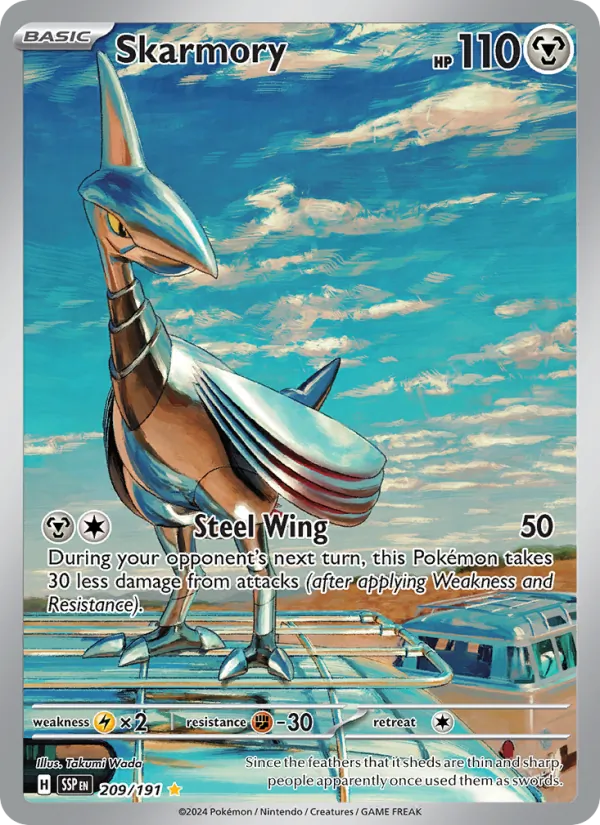 Skarmory — Surging Sparks #209 (Pokémon TCG card)