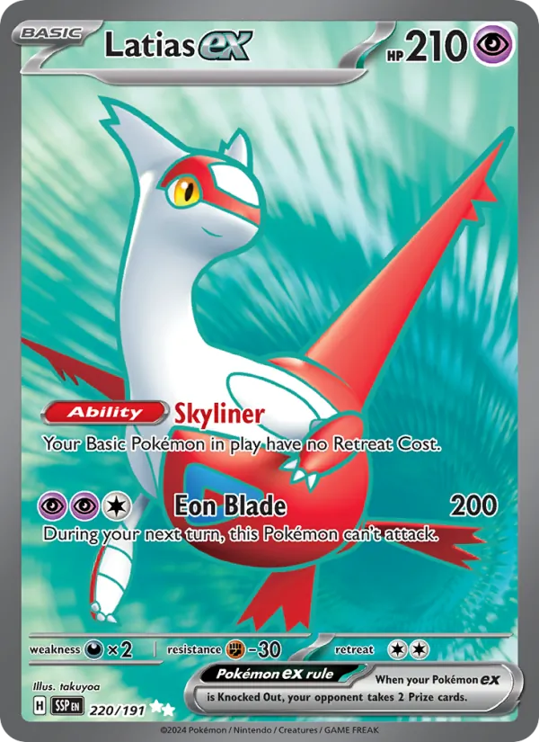 Latias ex — Surging Sparks #220 (Pokémon TCG card)