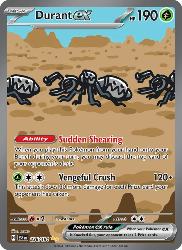 Durant ex — Surging Sparks #236 (Pokémon TCG card)