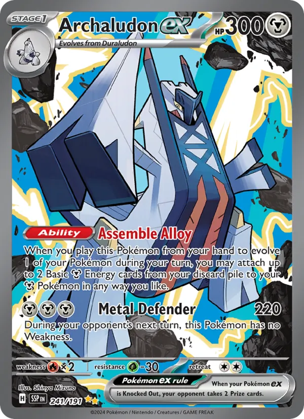 Archaludon ex — Surging Sparks #241 (Pokémon TCG card)