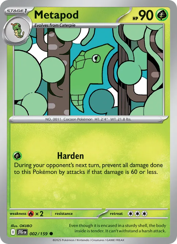 Metapod — Journey Together #002 (Pokémon TCG card)
