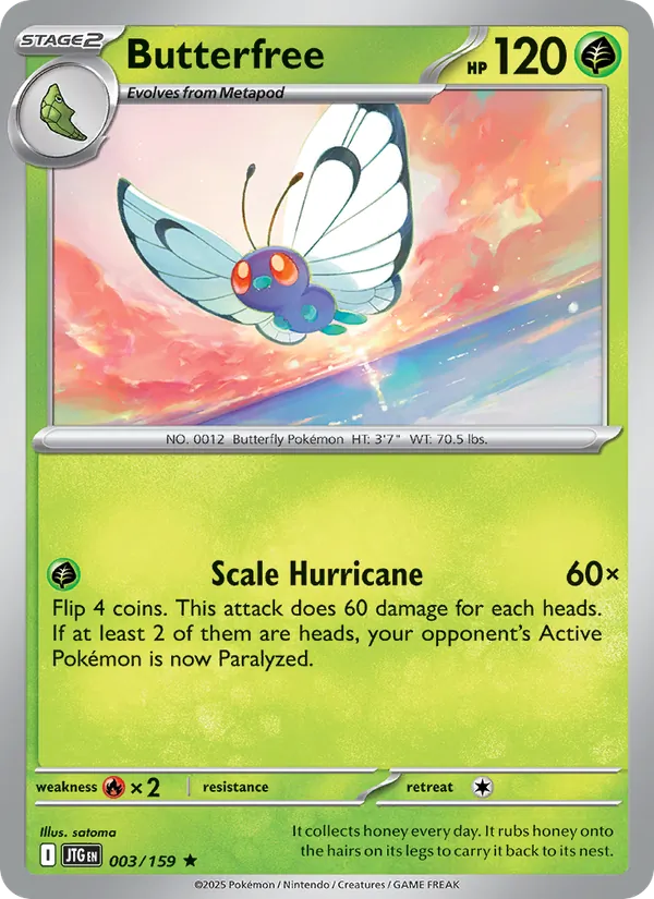 Butterfree — Journey Together #003 (Pokémon TCG card)