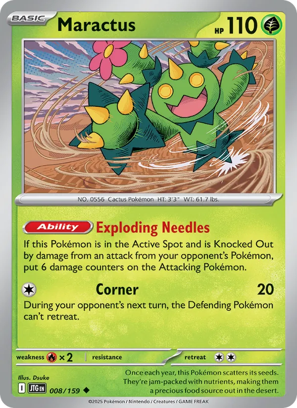 Maractus — Journey Together #008 (Pokémon TCG card)