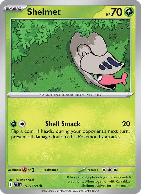 Shelmet — Journey Together #012 (Pokémon TCG card)