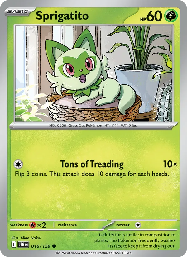 Sprigatito — Journey Together #016 (Pokémon TCG card)