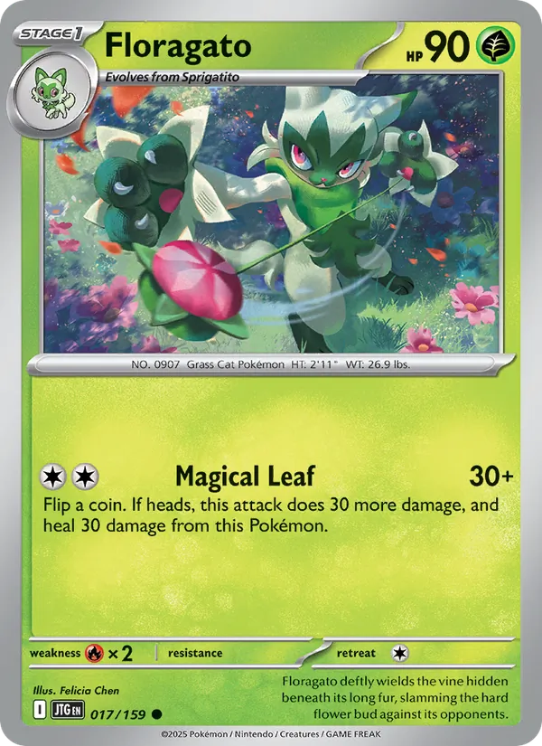 Floragato — Journey Together #017 (Pokémon TCG card)