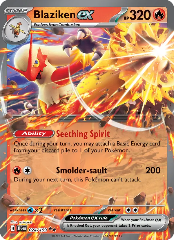 Blaziken ex — Journey Together #024 (Pokémon TCG card)