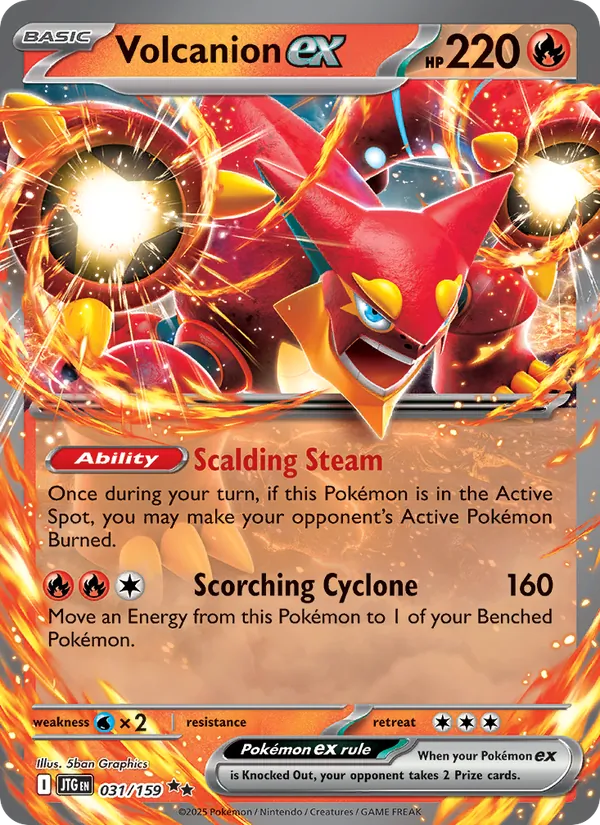 Volcanion ex — Journey Together #031 (Pokémon TCG card)
