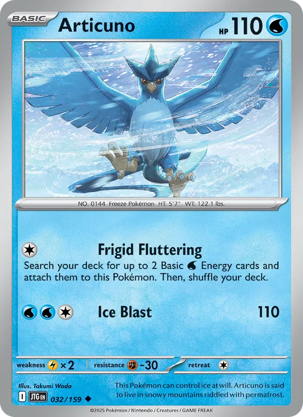 Articuno — Journey Together #032 (Pokémon TCG card)
