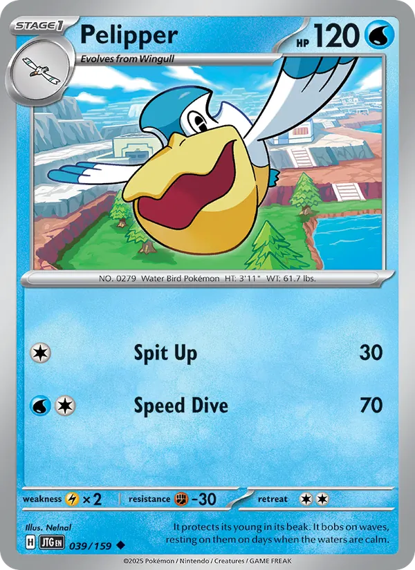 Pelipper — Journey Together #039 (Pokémon TCG card)