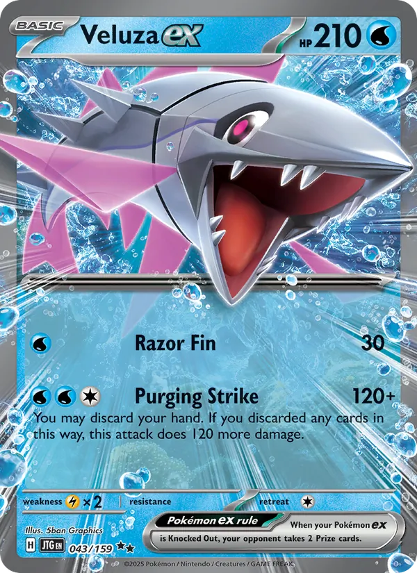 Veluza ex — Journey Together #043 (Pokémon TCG card)