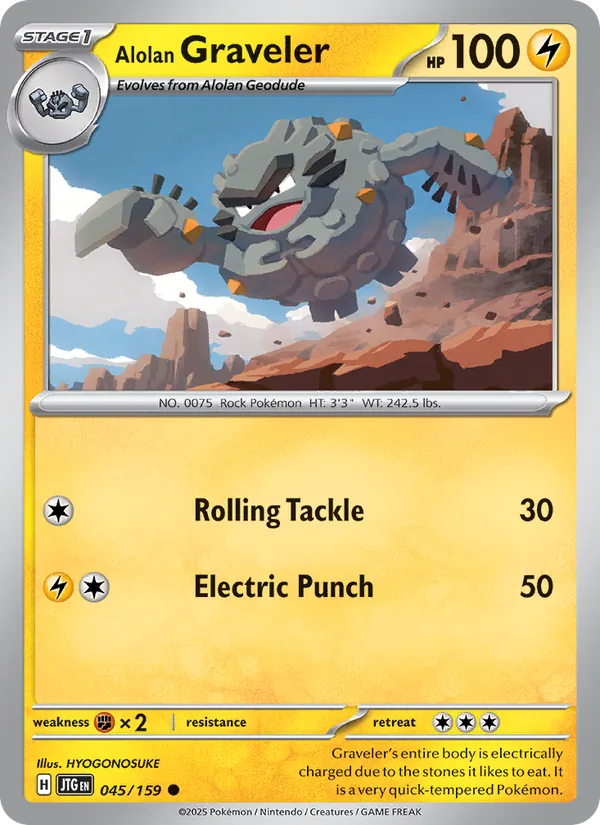 Alolan Graveler — Journey Together #045 (Pokémon TCG card)