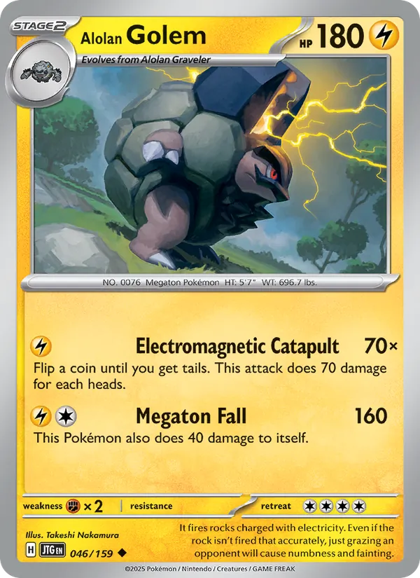 Alolan Golem — Journey Together #046 (Pokémon TCG card)