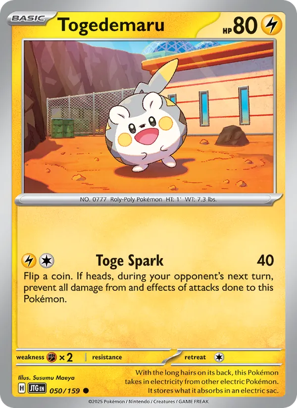 Togedemaru — Journey Together #050 (Pokémon TCG card)
