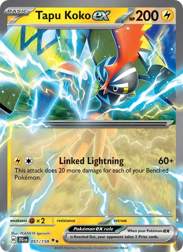 Tapu Koko ex — Journey Together #051 (Pokémon TCG card)