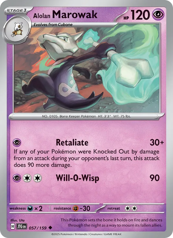 Alolan Marowak — Journey Together #057 (Pokémon TCG card)