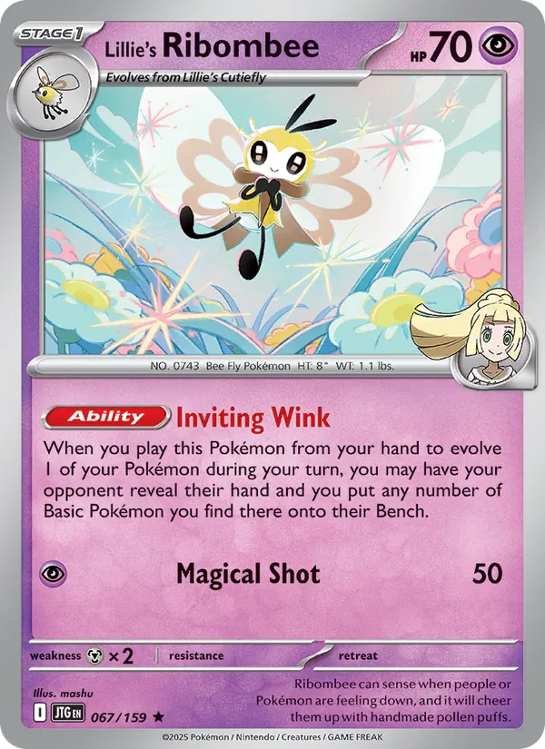 Lillie's Ribombee — Journey Together #067 (Pokémon TCG card)