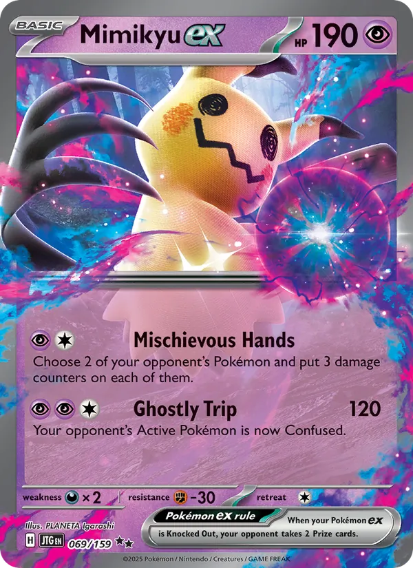 Mimikyu ex — Journey Together #069 (Pokémon TCG card)