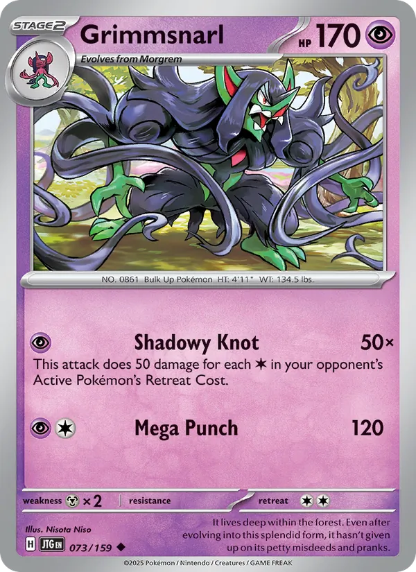 Grimmsnarl — Journey Together #073 (Pokémon TCG card)