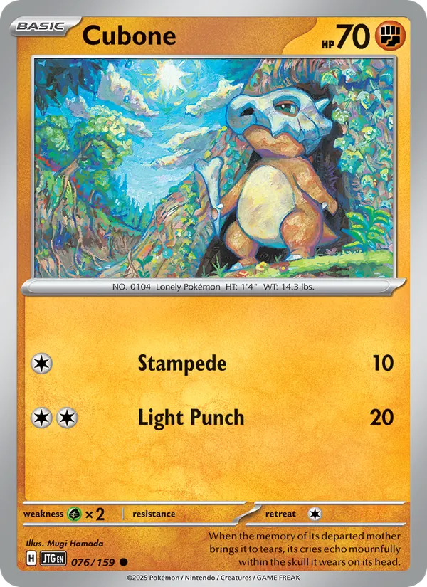 Cubone — Journey Together #076 (Pokémon TCG card)