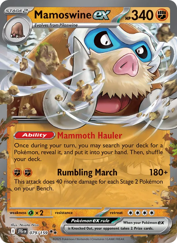 Mamoswine ex — Journey Together #079 (Pokémon TCG card)