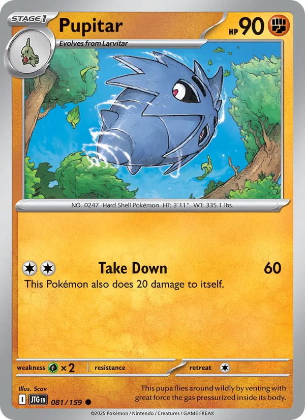 Pupitar — Journey Together #081 (Pokémon TCG card)