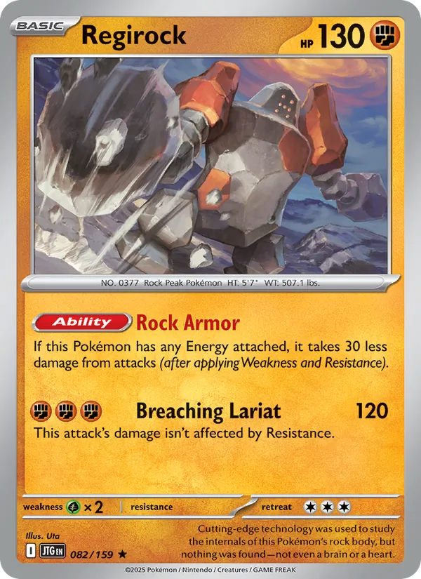 Regirock — Journey Together #082 (Pokémon TCG card)