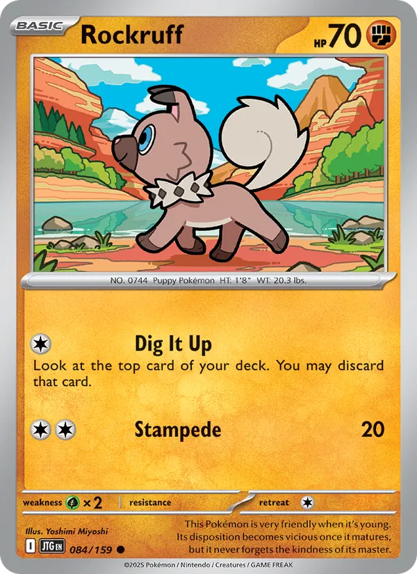 Rockruff — Journey Together #084 (Pokémon TCG card)