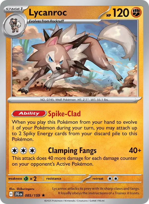 Lycanroc — Journey Together #085 (Pokémon TCG card)