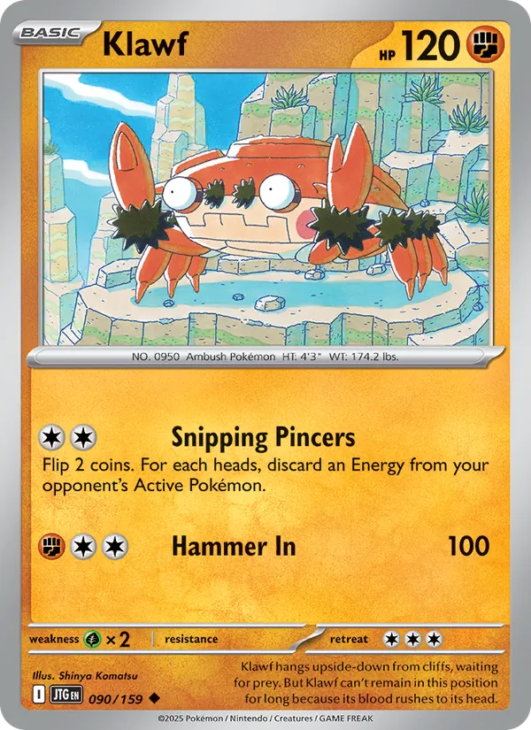Klawf — Journey Together #090 (Pokémon TCG card)