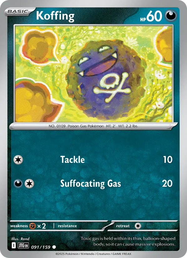 Koffing — Journey Together #091 (Pokémon TCG card)