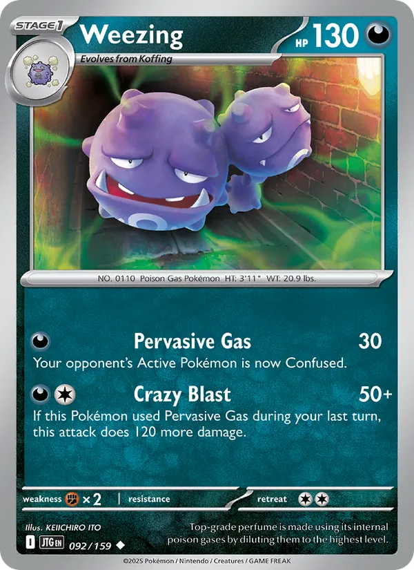 Weezing — Journey Together #092 (Pokémon TCG card)