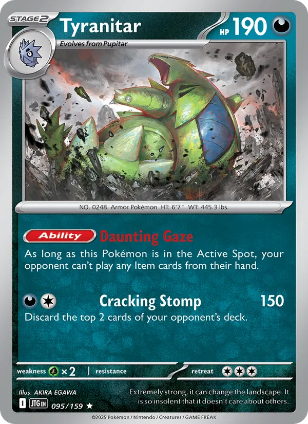 Tyranitar — Journey Together #095 (Pokémon TCG card)