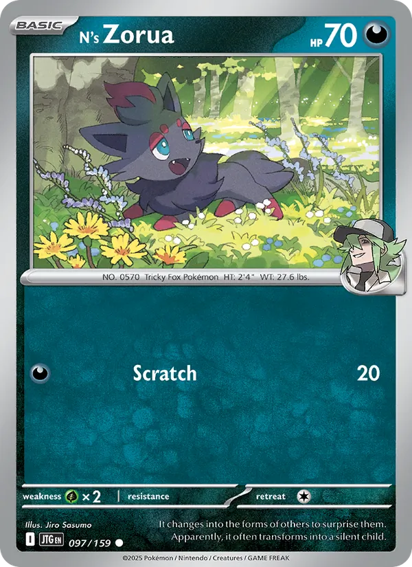 N's Zorua — Journey Together #097 (Pokémon TCG card)