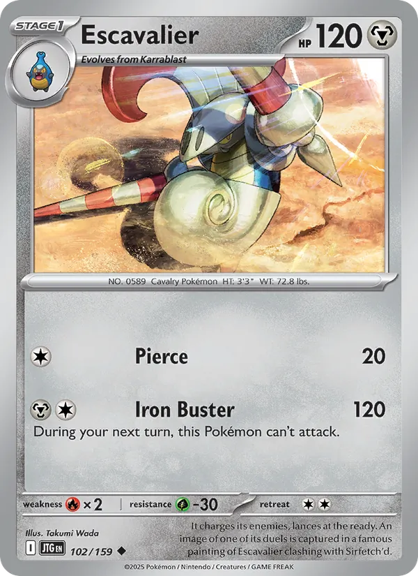 Escavalier — Journey Together #102 (Pokémon TCG card)