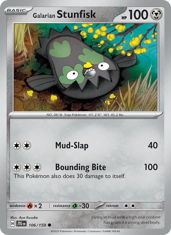 Galarian Stunfisk — Journey Together #106 (Pokémon TCG card)