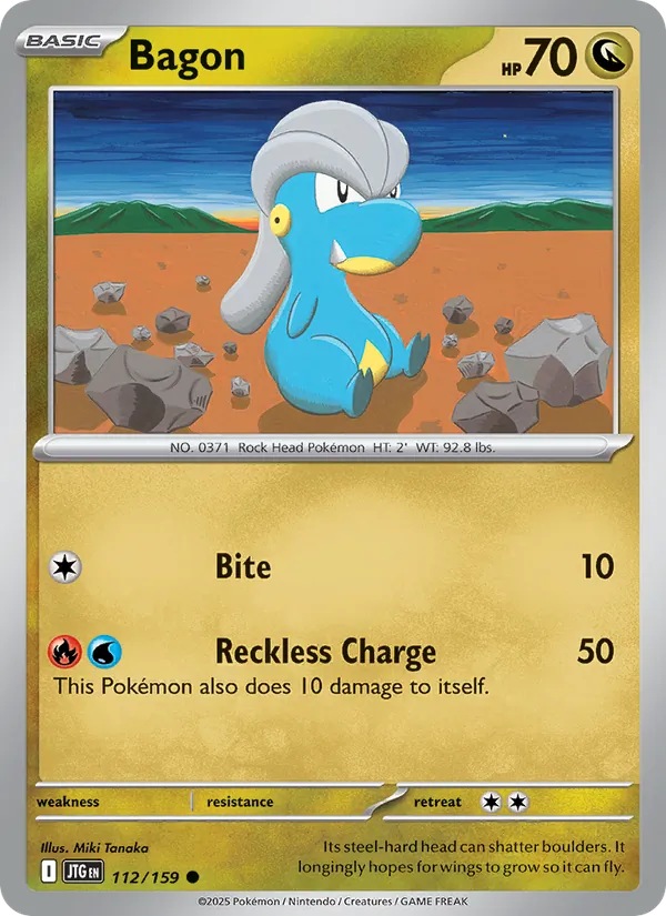 Bagon — Journey Together #112 (Pokémon TCG card)