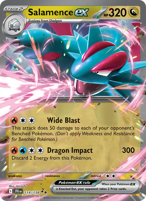 Salamence ex — Journey Together #114 (Pokémon TCG card)