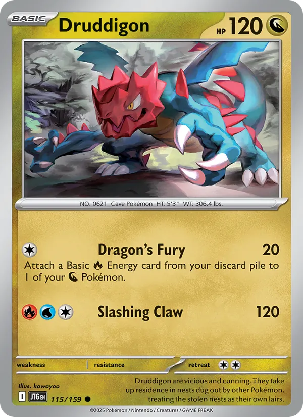 Druddigon — Journey Together #115 (Pokémon TCG card)